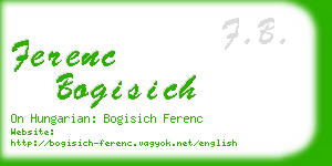 ferenc bogisich business card